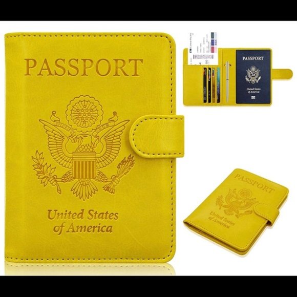 Handbags - Brand New Yellow Magnetic Passport Holder